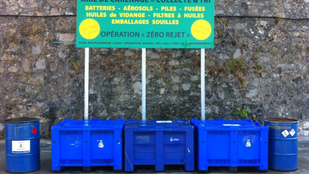 Mini waste disposal: batteries, aerosols, rockets, motor oil, oil filters